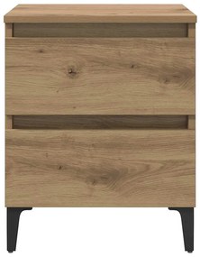 vidaXL Κομοδίνο 2 pcs artisan δρυς 40 x 35 x 50 εκ. Επεξεργασμένο ξύλο
