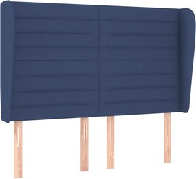 vidaXL Κρεβάτι Boxspring με Στρώμα Μπλε 140x200 εκ. Υφασμάτινο