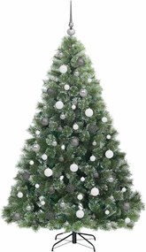 vidaXL Τεχνητό Χριστουγεννιάτικο Δέντρο Πράσινο 180 cm ΠΕ και PVC