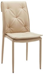 Καρέκλα Pillow 03-1067 43x53,5x91cm Beige Μέταλλο,Τεχνόδερμα