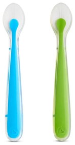 Κουτάλια Βρεφικά Σιλικόνης Gentle Weaning (Σετ 2τμχ) Blue-Green Munchkin 2 τμχ Silicone