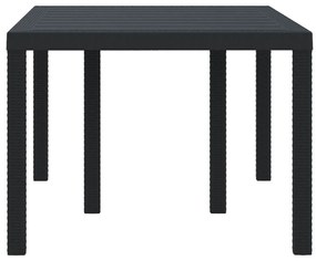 vidaXL Τραπέζι Κήπου Ανθρακί 150x100x73 εκ. Πολυ Ρατάν
