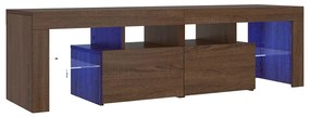 vidaXL Έπιπλο Τηλεόρασης με LED Καφέ Δρυς 140 x 36,5 x 40 εκ.