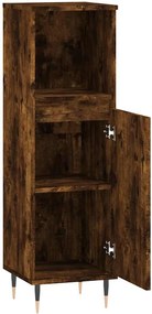 vidaXL Ντουλάπι Μπάνιου Καπνιστή Δρυς 30x30x100 εκ. Επεξεργασμένο Ξύλο
