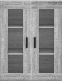 vidaXL Ντουλάπι Γκρι Sonoma 69,5 x 34 x 180 εκ. Επεξεργασμένο Ξύλο