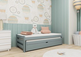 Καναπές Κρεβάτι Anis  με Συρόμενο από μασίφ ξύλο Grey  90×200cm