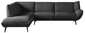 WOODWELL EMERALD Καναπές Σαλονιού Δεξιά Γωνία, Ύφασμα Κοτλέ Ανθρακί 274x203x82cm H.88cm Ε9419,31