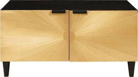 vidaXL Τραπεζάκι σαλονιού Μαύρο και Χρυσό 80 x 50 x 40 cm