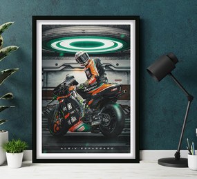 Πόστερ &amp; Κάδρο MotoGp GP012 40x50cm Μαύρο Ξύλινο Κάδρο (με πόστερ)