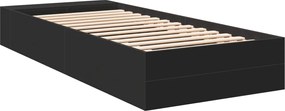 vidaXL Πλαίσιο Κρεβατιού Μαύρο 100x200 εκ. Επεξεργ. Ξύλο