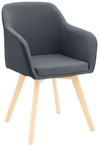 Πολυθρόνα Safira 029-000144 57x58x84cm Black-Natural Ξύλο,PU