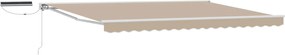 vidaXL Ηλεκτρικό Αναδιπλούμενο Σκίαστρο Μπεζ 4 x 3,5 μ