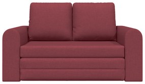 vidaXL Διθέσιος Καναπές 2-σε-1 Μπορντό 148x71x83 cm Ύφασμα