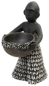 Διακοσμητική Φιγούρα Tribal BOD122 20,5x16x31cm Black-White Espiel Polyresin