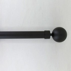 Κουρτινόξυλο Φ28mm Μονό Επεκτεινόμενο 120-210cm Με Άκρα L-N Gaia Black 7628120955