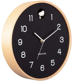 Ρολόι Τοίχου Cuckoo KA5886BK Φ31,5cm Natural-Black Karlsson Ξύλο
