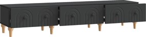 vidaXL Ντουλάπι TV Μαύρο 147 x 34,5 x 30 εκ Επεξεργασμένο Ξύλο