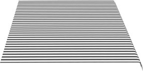 vidaXL Τεντόπανο Ανταλλακτικό Ανθρακί / Λευκό 5 x 3 μ.