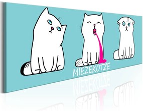 Πίνακας - Miezekotze: Cat Trio (Blue) 150x50