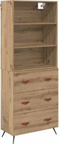 vidaXL Highboard Artisan Oak 69,5 x 34 x 180 εκ. Επεξεργασμένο ξύλο