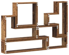 vidaXL Κύβος Τοίχου Παλαιό ξύλο 96 x 12 x 64 εκ. Επεξεργασμένο ξύλο