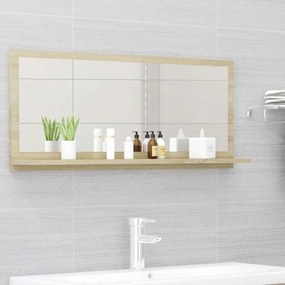 vidaXL Καθρέφτης Μπάνιου Sonoma Δρυς 90 x 10,5 x 37 εκ. Μοριοσανίδα