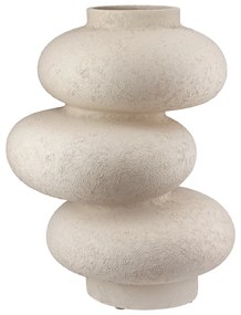 Βάζο -Stone- Κεραμικό Light Gray PU H. 21 cm D. 17 cm