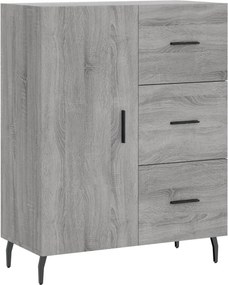 vidaXL Ντουλάπι Γκρι Sonoma 69,5 x 34 x 180 εκ. Επεξεργασμένο Ξύλο