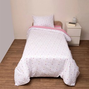 Παπλωματοθήκη Βρεφική Ίκαρος (Σετ 2τμχ) Pink Viopros 120x160cm 100% Βαμβάκι