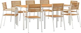 vidaXL Σέτ φαγητού για κήπο 9 pcs