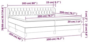 vidaXL Κρεβάτι Boxspring με Στρώμα Ροζ 200x200 εκ. Βελούδινο