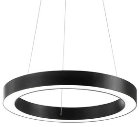 Φωτιστικό Οροφής Oracle Round 222103 60x10,5/219,5cm LED 33W 3000K Black Ideal Lux