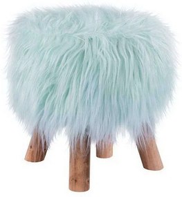 Σκαμπό Beck Γούνα HM8410.04 Τυρκουάζ Φ32x36cm Fur