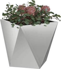 vidaXL Γλάστρα Ασημί 30 x 30 x 30 cm Επικαλυμμένος Χάλυβας
