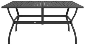 vidaXL Τραπέζι Κήπου Ανθρακί 140 x 80 x 72 εκ. Ατσάλινο