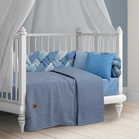 Κουβέρτα Πικέ Polycotton Αγκαλιάς-Λίκνου 80x110εκ. Essential Baby 3400 Γαλάζια Greenwich Polo Club