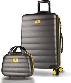 Stewehome Σετ βαλίτσας μεσαίου μεγέθους και τσαντάκι μακιγιάζ από ABS