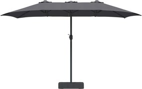 vidaXL Ομπρέλα Κήπου Ανθρακί 385 x 209 x 244 εκατοστά Πολυεστέρας