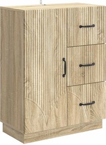 vidaXL Πλαϊνό γραφείο με συρτάρι Sonoma Δρυς 66 x 34,5 x 87 εκ.