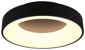 Girona Μοντέρνα Μεταλλική Πλαφονιέρα Οροφής με Ενσωματωμένο LED σε Μαύρο χρώμα 45cm Trio Lighting 671210132