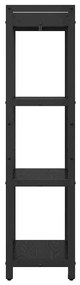 vidaXL Βιβλιοθήκη Μαύρη δρυς 40 x 30 x 118 εκ Επεξεργασμένο ξύλο