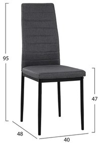 Σετ τραπεζαρίας C11040 5τμχ. με Τραπέζι Sonama 140x80x76εκ. &amp; Καρέκλες LADY Γκρί