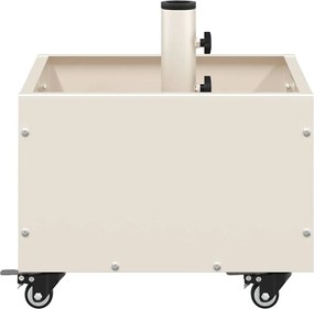 vidaXL Βάση ομπρέλας Λευκό 45 x 45 x 45 cm Ατσάλι