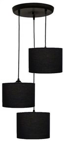 Φωτιστικό Οροφής Τρίφωτο Heronia 14-0150 Black