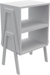 ΚΟΜΟΔΙΝΟ JAKE HM18182.01 ΜΕΛΑΜΙΝΗ ΣΕ ΛΕΥΚΟ 48x35x49Υεκ.
