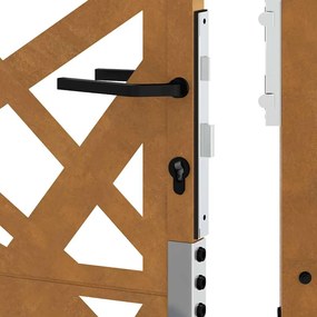 Πύλη κήπου 105x130 cm από χάλυβα καιρικές συνθήκες Light Design - Καφέ