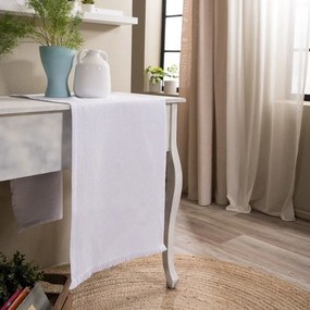 Τραβέρσα Pesaro 00 White Teoran 45X180 Βαμβάκι-Πολυέστερ