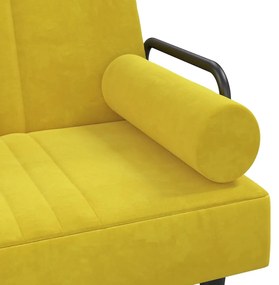 Καναπές Κρεβάτι Γωνιακός Κίτρινος 260 x 140 x 70 εκ. Βελούδινος 3157246