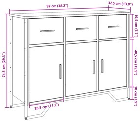 ΣΥΡΤΑΡΙΕΡΑ ΜΑΥΡΗ 97X32,5X74,5 ΕΚ. ΑΠΟ ΕΠΕΞΕΡΓΑΣΜΕΝΟ ΞΥΛΟ 848559