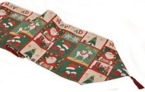 Χριστουγεννιάτικη Τραβέρσα (33x175) Silk Fashion Santa Rain Deer